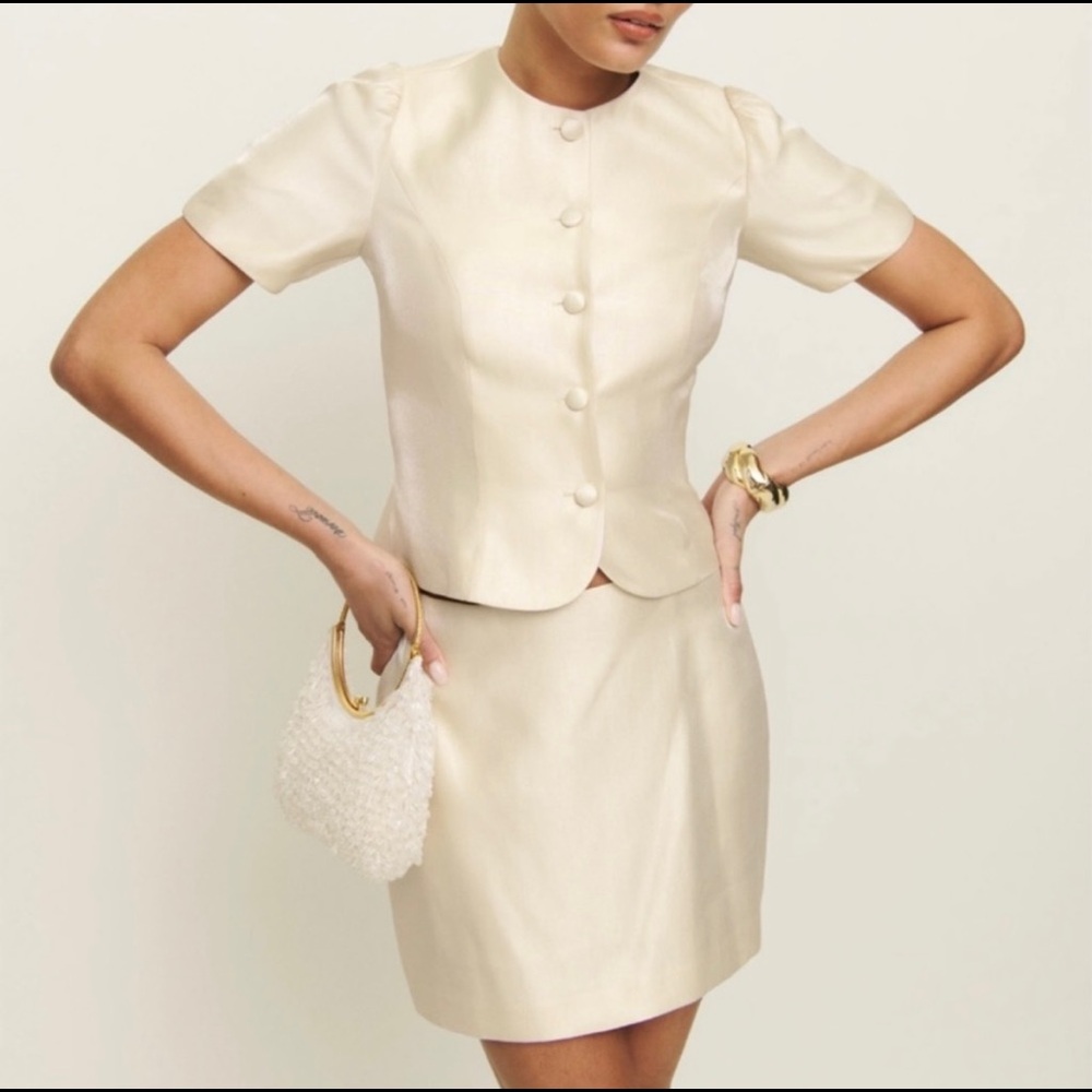 “💖Sale” Reformation Mika Two Piece — Cream